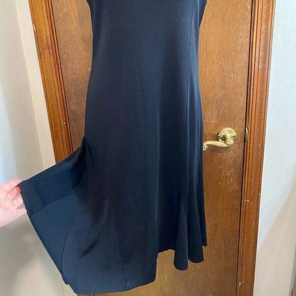Exclusively Misook Black Acrylic Dress Size Medium - Picture 6 of 11